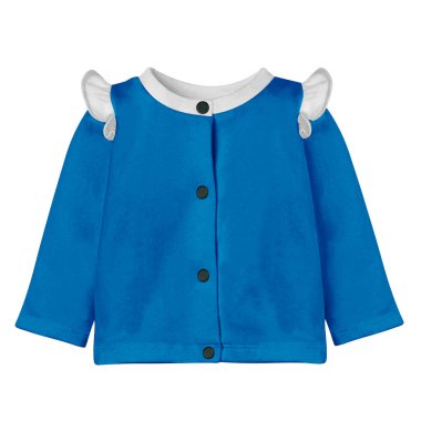 Logo tasarımınızı bu Şirin Bebek Cardigan 'ın parlak mavi rengine istediğiniz kadar ekleyebilirsiniz, istediğiniz her şeyi özelleştirebilirsiniz.