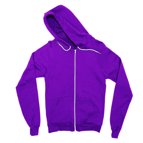 将您的设计或图形放在这个令人印象深刻的Zip Sweatshirt Mockup Ultra Violet Color之上 您可以在您的商店中列出它们 — 图库照片