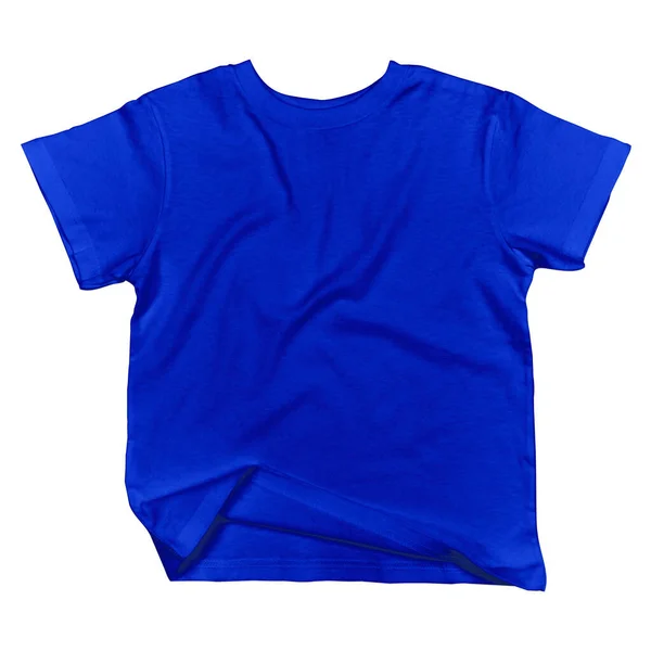 Front View Impressive Toddler Shirt Mockup Dazzling Blue Color Can — Stock Photo, Image