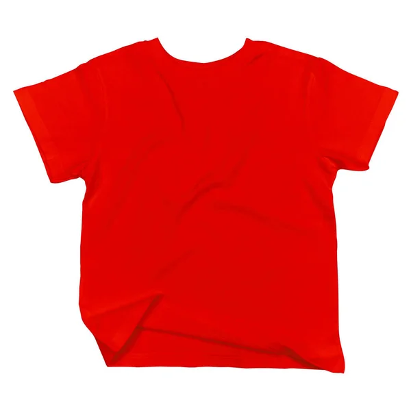 Esta Impresionante Camiseta Niño Con Vista Frontal Burla Color Rojo —  Fotos de Stock
