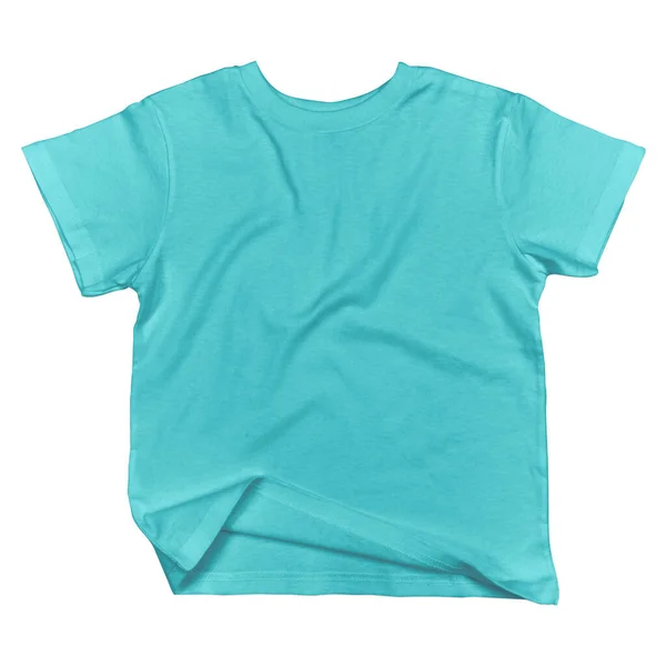Deze Front View Indrukwekkende Peuter Shirt Mockup Angel Blue Color — Stockfoto