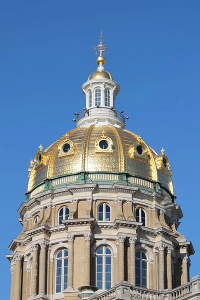 Iowa Staatskapitol Gebäude Kuppel — Stockfoto