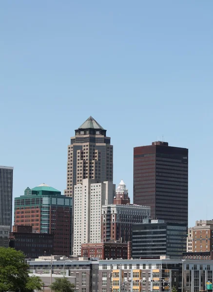 Skyline del centro de Des Moines Iowa —  Fotos de Stock