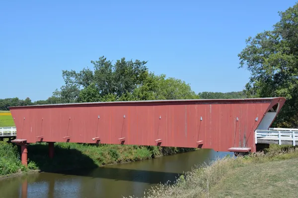 Überdachte Brücke-madison county iowa lizenzfreie Stockfotos
