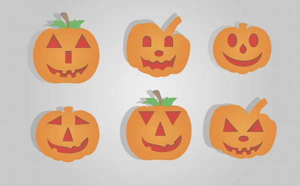 Caras de Halloween — Vetor de Stock