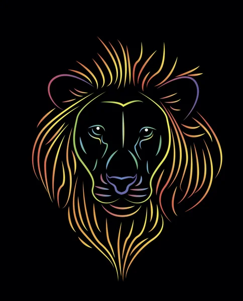 "ουράνιο τόξο" λιοντάρι — Διανυσματικό Αρχείο
