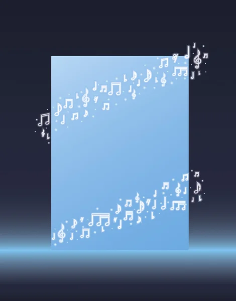 Music notes banner — Stock Vector