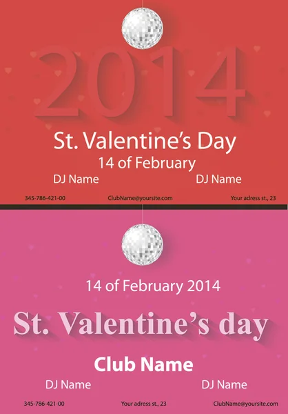 Flyers de Saint-Valentin — Image vectorielle