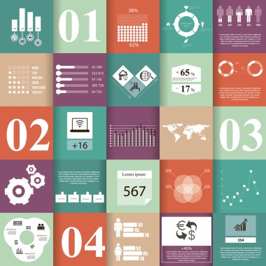 kare Infographic elemanları