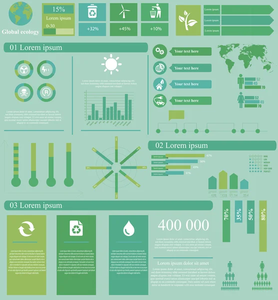 Globalny Infografika — Wektor stockowy