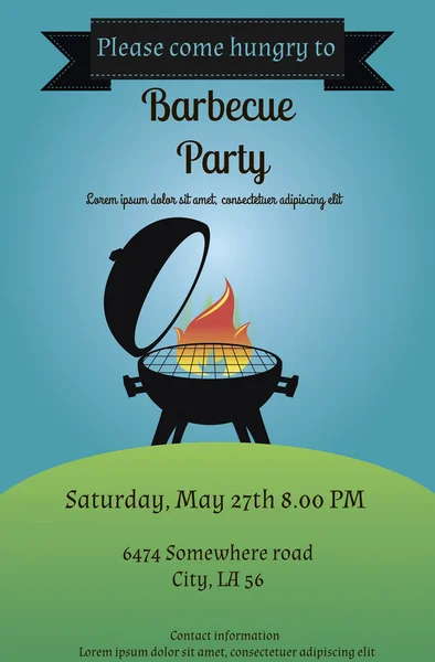 Barbecue party flyer — Stock Vector