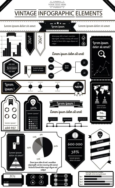 Vintage infographics — Stock Vector