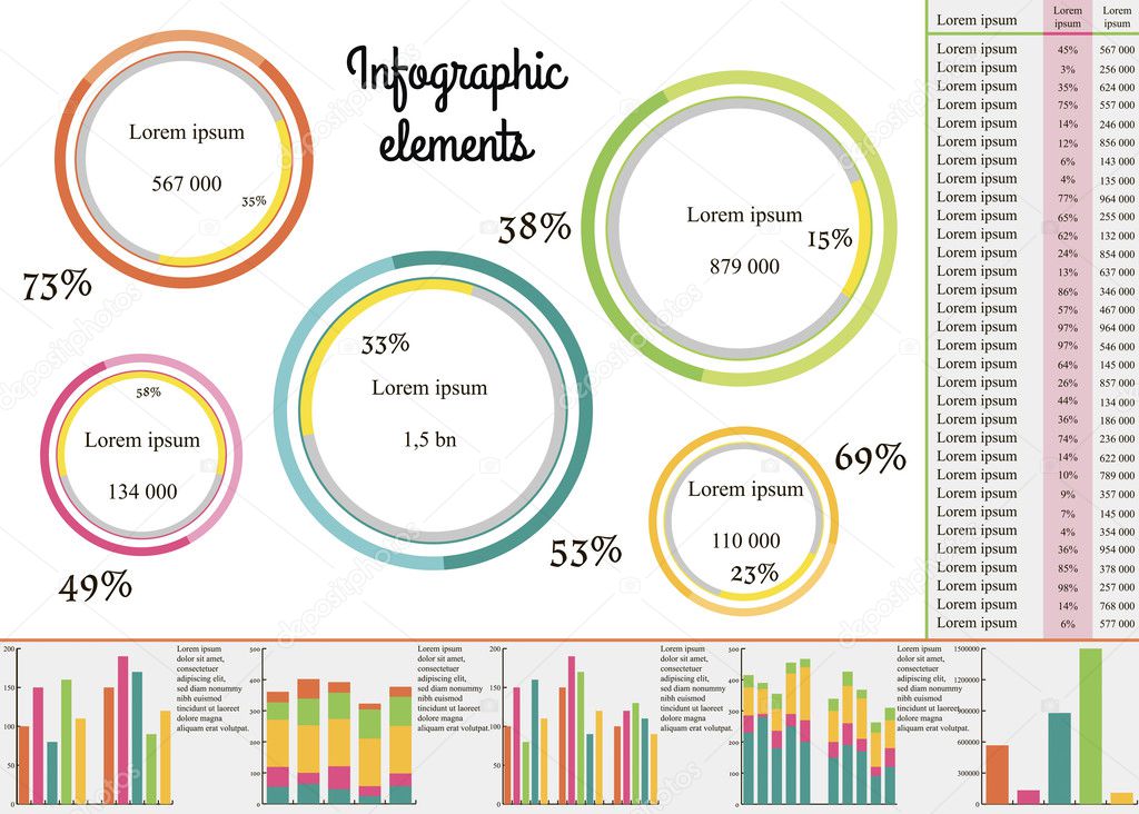 Big circles infographics