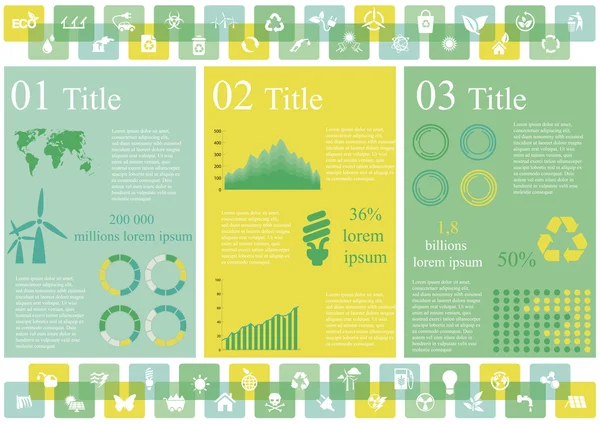 Ecology Infographics — Stock Vector