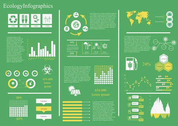 Ökológia infographics — Stock Vector