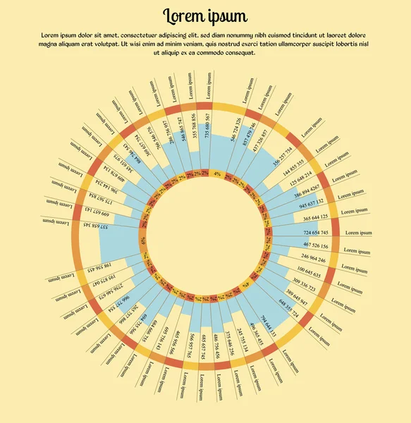 Çubuk pasta infographics — Stok Vektör