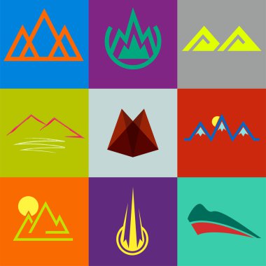 simgeler ve semboller şeklinde dağlar