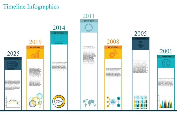 Timeline Infographics — Vector de stoc