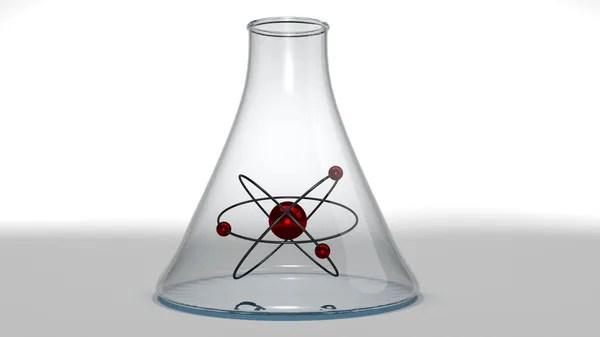 烧瓶中的原子 — 图库照片