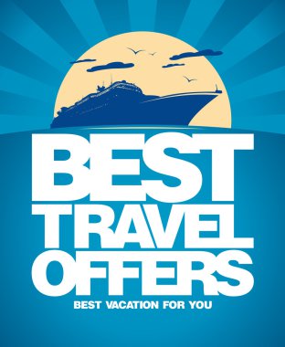 Best travel offers design template. clipart