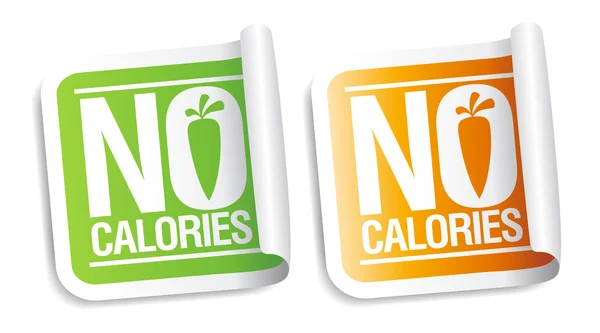 No hay calorias pegatinas . — Vector de stock