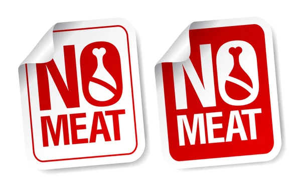 Nie naklejki mięsa. — Wektor stockowy