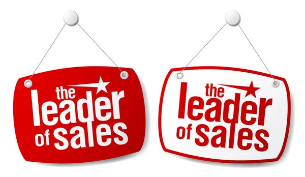 The leader of sales signs. — Stock Vector