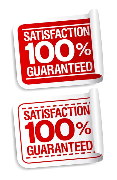 Satisfaction guaranteed stickers — Stock Vector