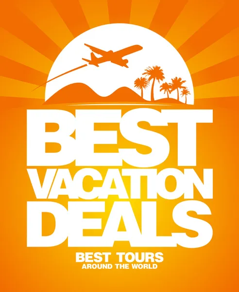 Best vacation deals design template. — Stock Vector