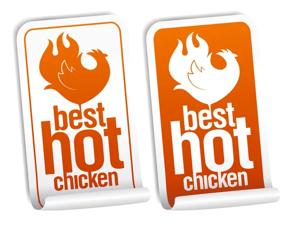 Stiker ayam panas terbaik  . Grafik Vektor