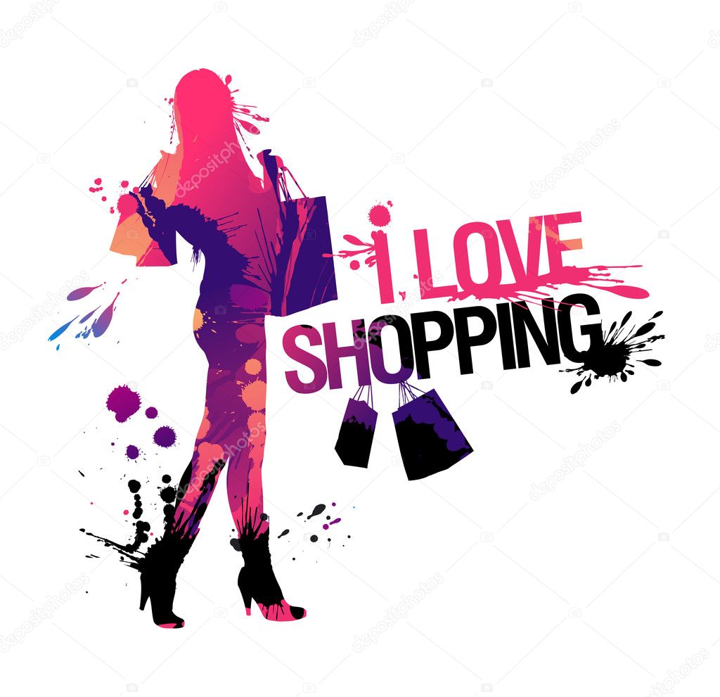Download Shopping woman silhouette. ⬇ Vector Image by © slena | Vector Stock 13885461