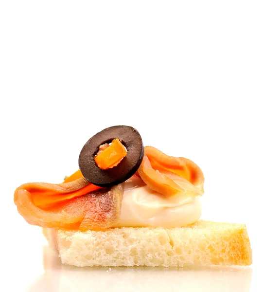 Canapés de salmón Blinis —  Fotos de Stock