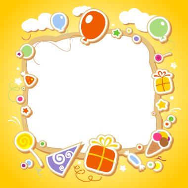 Bebek fotoğraf albümü için şablon.