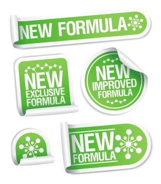 New Formula stickers. clipart