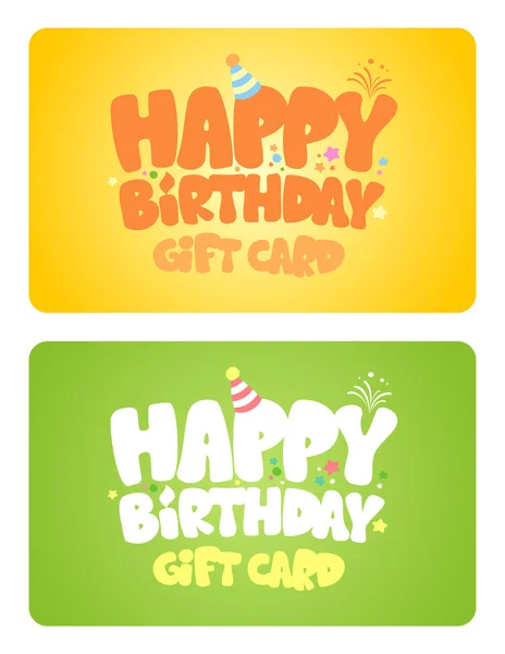 Cartes cadeaux d'anniversaire. — Image vectorielle