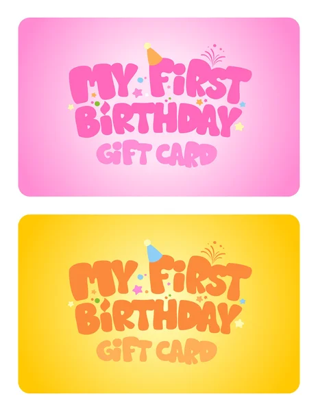 Cartes cadeaux d'anniversaire. — Image vectorielle