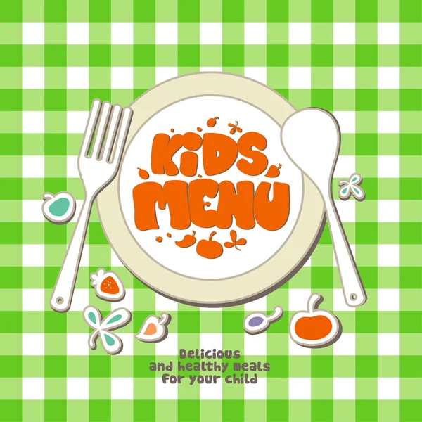 Kids menu. — Stock Vector