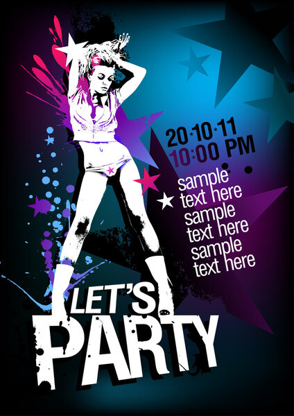 Lets Party design template.