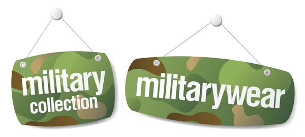Askeri koleksiyonu için işaretler — Stok Vektör