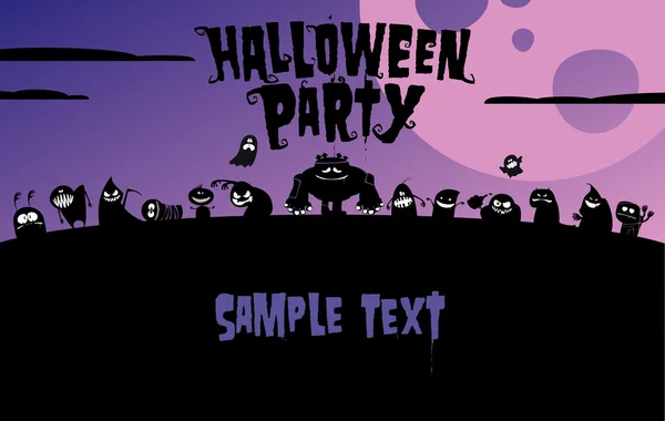 Invitación fiesta Halloween. — Vector de stock