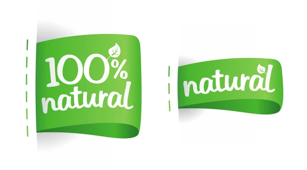 Labels voor natuurlijke productie. — Stockvector