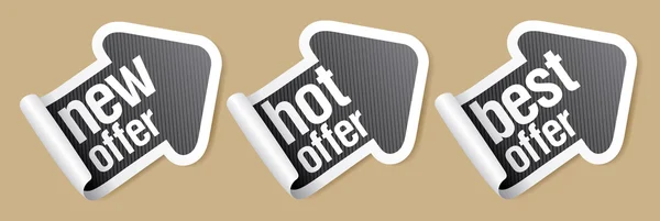 Beste aanbieding stickers. — Stockvector