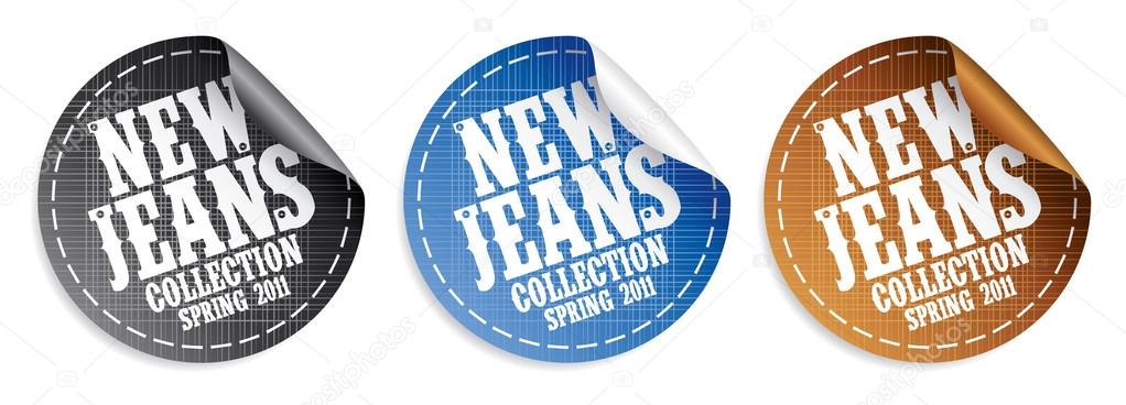 New jeans collection stickers Stock Vector by ©slena 14197530