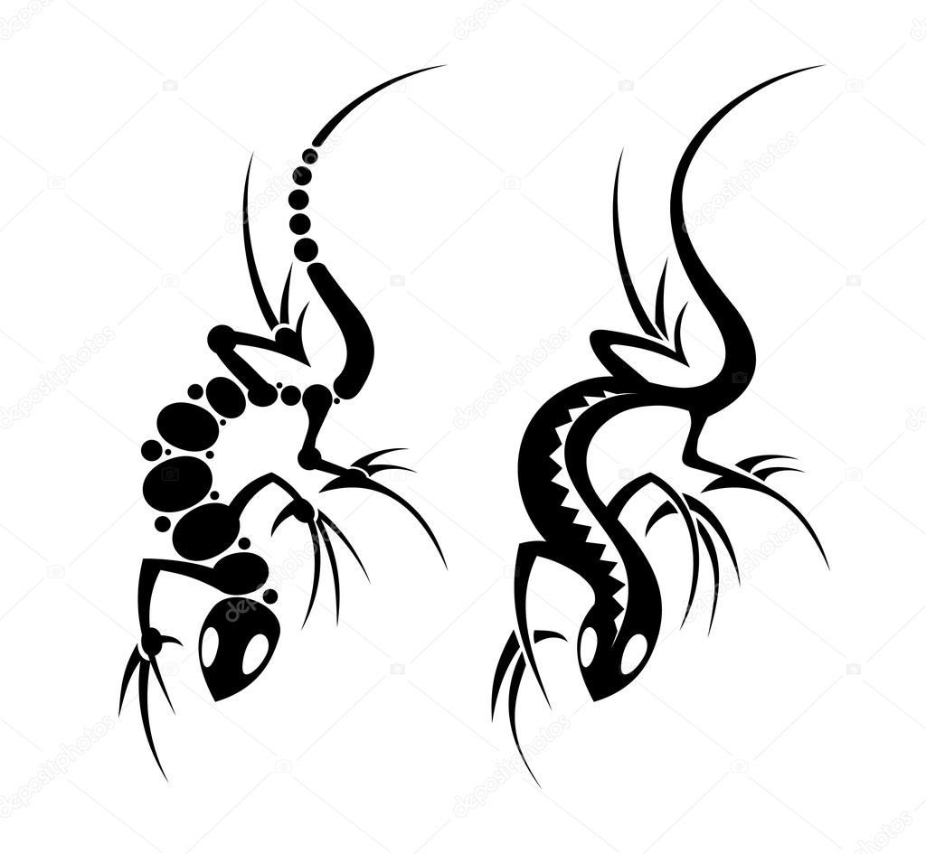 Lizard tribal tattoo art. Stock Vector Image by ©slena #14197829