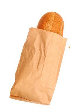 bir kağıt torba ekmek