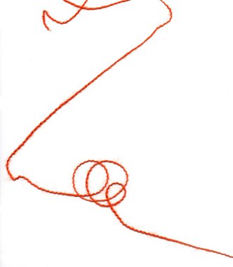 Red twirled thread clipart