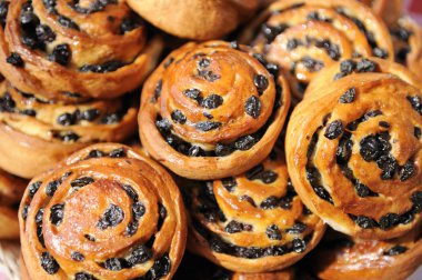 Background with tasty bakery