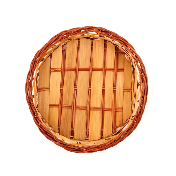 Fruit or bread basket on white — Stock Photo, Image