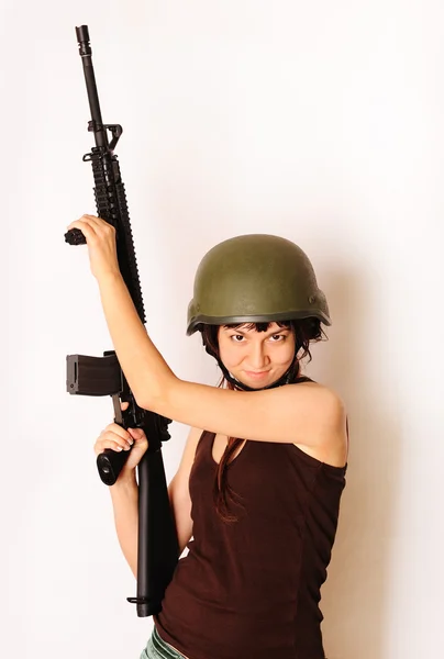 Army girl — Stock Photo, Image