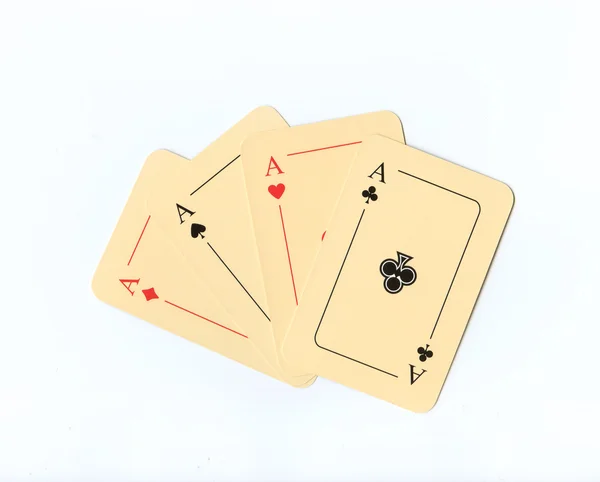 Four aces isolated — Stock Photo, Image